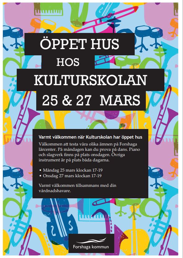 Affisch Öppet Hus - Kulturskolan