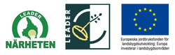 Logotyper för Leader Närheten och Europeiska jordbruksfonden för landsbygdsutveckling