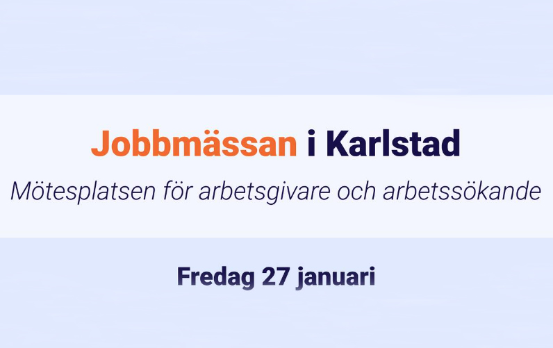 Jobbmässan i Karlstad, mötesplatsen för arbetsgivare och arbetssökande, fredag 27 januari